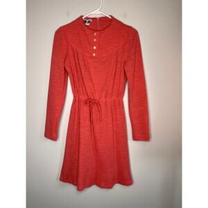 1950s Pacemaker JR Salmon Pink Coquette Cottage Soft Knit Cinch Waist Dress M